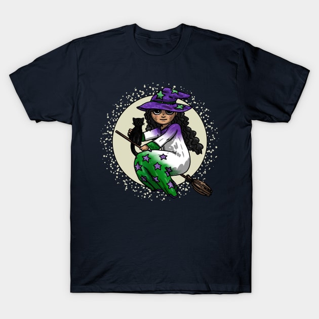 Genderqueer Witch T-Shirt by Art by Veya